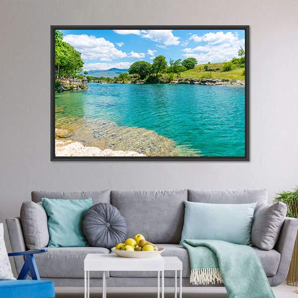 Fast River Tsievna Canvas Wall Art-3 Horizontal-Gallery Wrap-25" x 16"-Tiaracle