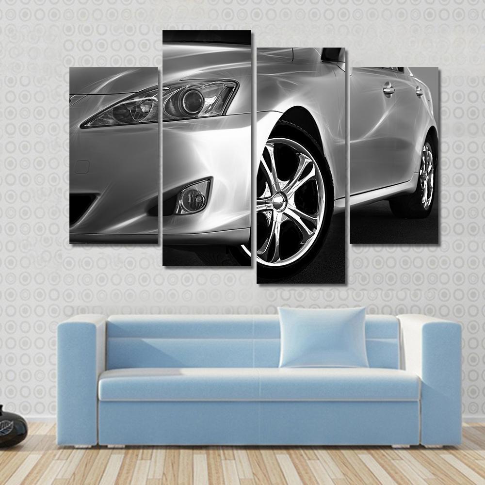 Fast Sports Car Canvas Wall Art-4 Pop-Gallery Wrap-50" x 32"-Tiaracle