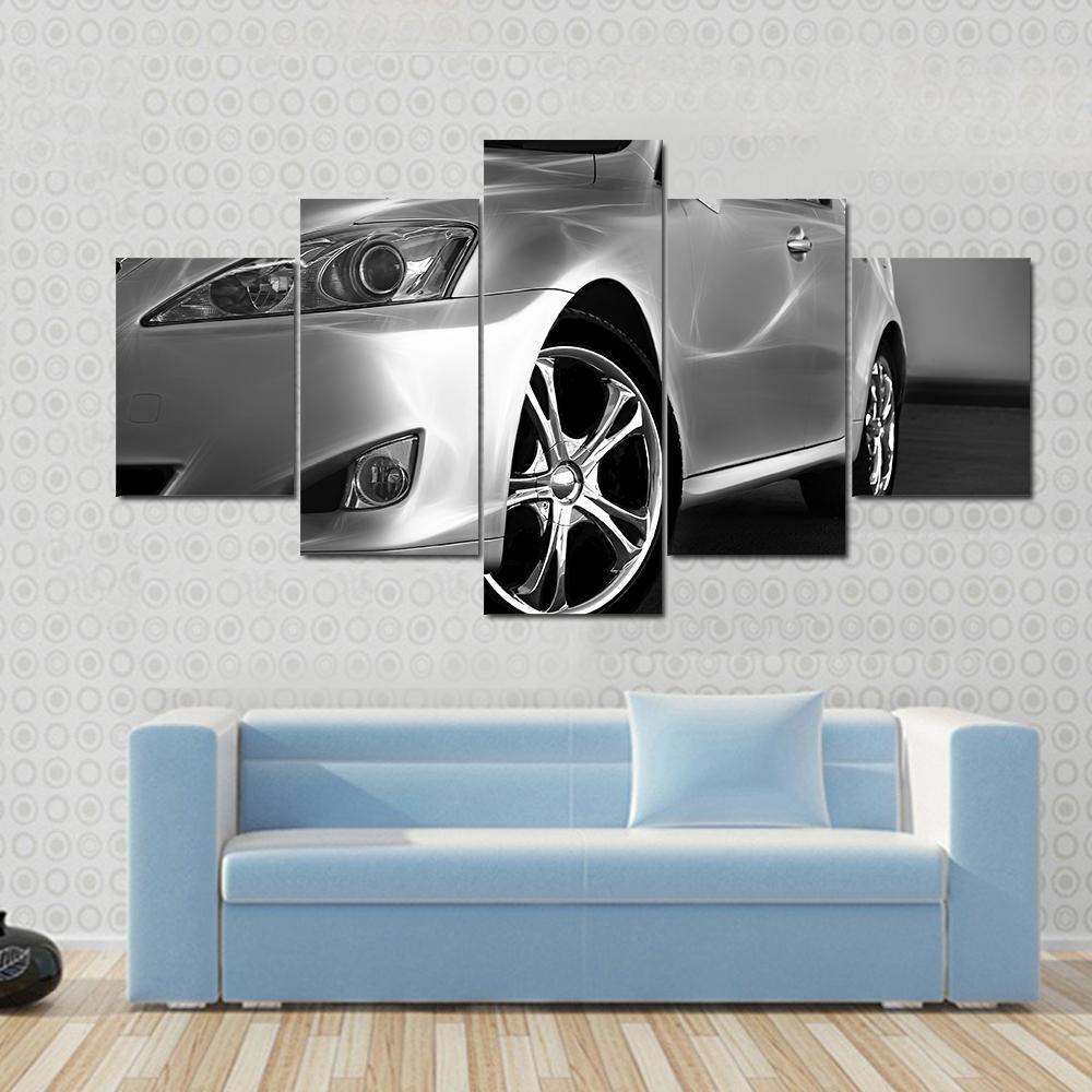 Fast Sports Car Canvas Wall Art-5 Star-Gallery Wrap-62" x 32"-Tiaracle
