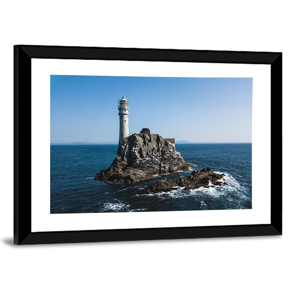 Fastnet Lighthouse Canvas Wall Art-5 Horizontal-Gallery Wrap-22" x 12"-Tiaracle