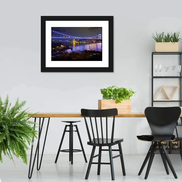 Fatih Sultan Mehmet Bridge Canvas Wall Art-3 Horizontal-Gallery Wrap-25" x 16"-Tiaracle