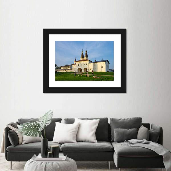 Ferapontov Convent In Summer Canvas Wall Art-1 Piece-Framed Print-20" x 16"-Tiaracle