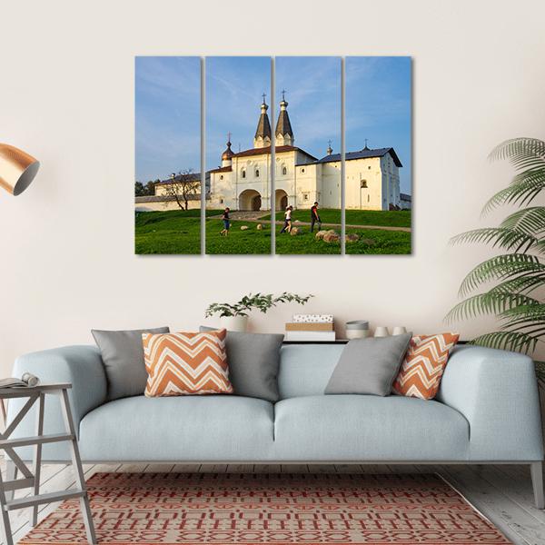 Ferapontov Convent In Summer Canvas Wall Art-4 Horizontal-Gallery Wrap-34" x 24"-Tiaracle