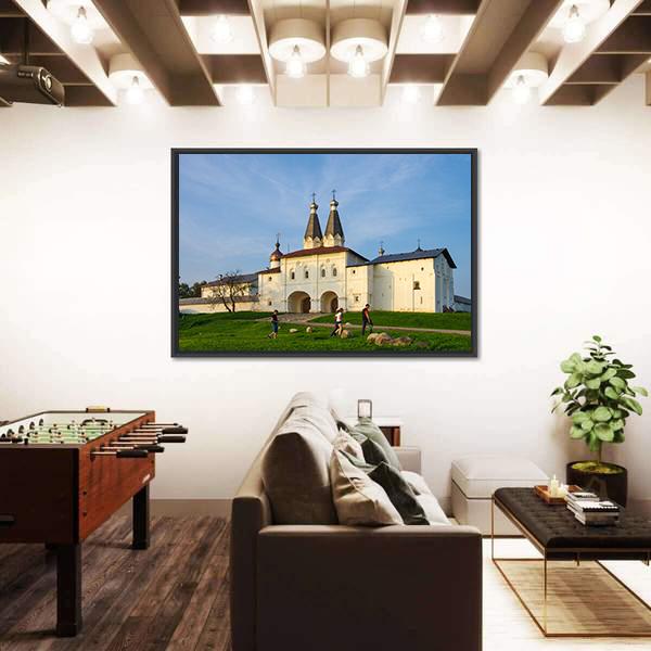 Ferapontov Convent In Summer Canvas Wall Art-3 Horizontal-Gallery Wrap-25" x 16"-Tiaracle