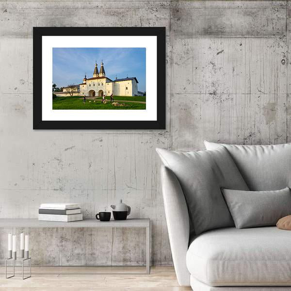 Ferapontov Convent In Summer Canvas Wall Art-3 Horizontal-Gallery Wrap-25" x 16"-Tiaracle