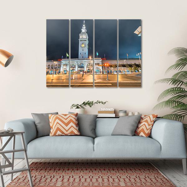 Ferry Building Marketplace Canvas Wall Art-4 Horizontal-Gallery Wrap-34" x 24"-Tiaracle