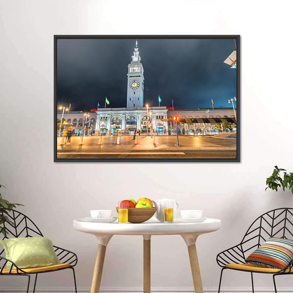 Ferry Building Marketplace Canvas Wall Art-3 Horizontal-Gallery Wrap-25" x 16"-Tiaracle