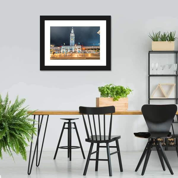 Ferry Building Marketplace Canvas Wall Art-3 Horizontal-Gallery Wrap-25" x 16"-Tiaracle