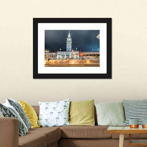 Ferry Building Marketplace Canvas Wall Art-3 Horizontal-Gallery Wrap-25" x 16"-Tiaracle
