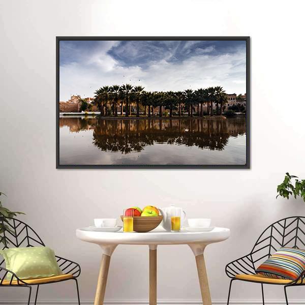 Fes Scenery Morocco Canvas Wall Art-3 Horizontal-Gallery Wrap-25" x 16"-Tiaracle