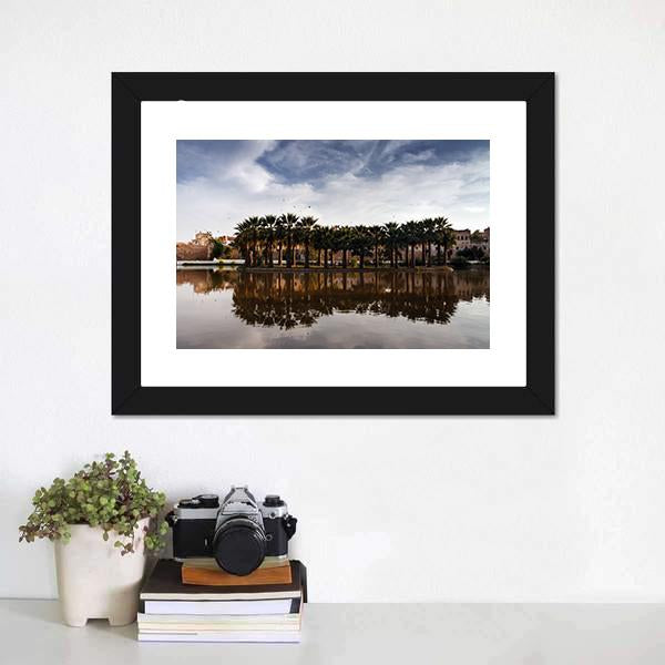Fes Scenery Morocco Canvas Wall Art-1 Piece-Framed Print-20" x 16"-Tiaracle