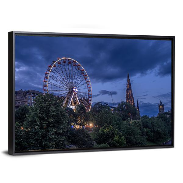 Festival Wheel In Scotland Canvas Wall Art-3 Horizontal-Gallery Wrap-25" x 16"-Tiaracle
