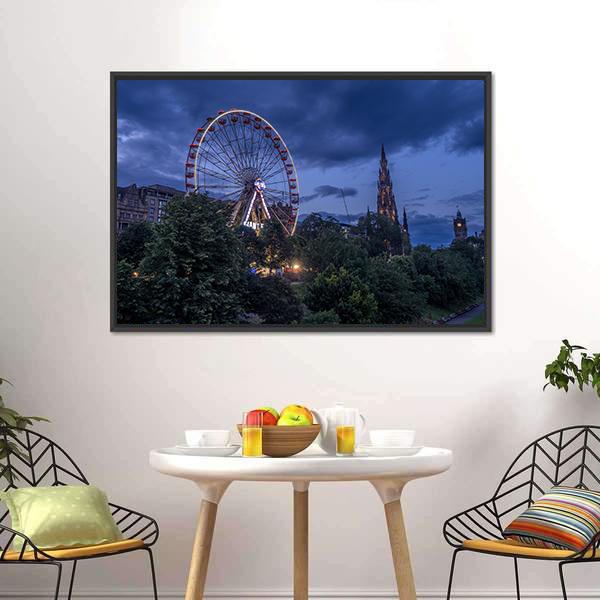 Festival Wheel In Scotland Canvas Wall Art-3 Horizontal-Gallery Wrap-25" x 16"-Tiaracle