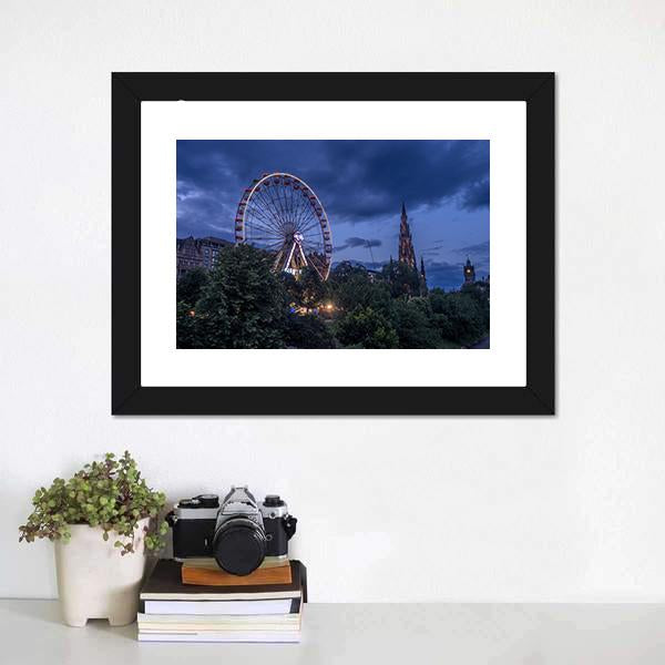 Festival Wheel In Scotland Canvas Wall Art-1 Piece-Framed Print-20" x 16"-Tiaracle