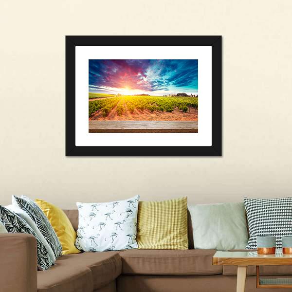 Field In Tuscany Canvas Wall Art-3 Horizontal-Gallery Wrap-25" x 16"-Tiaracle