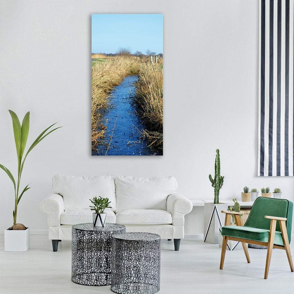 Field Mark Dig In Winter Landscape Vertical Canvas Wall Art-3 Vertical-Gallery Wrap-12" x 25"-Tiaracle