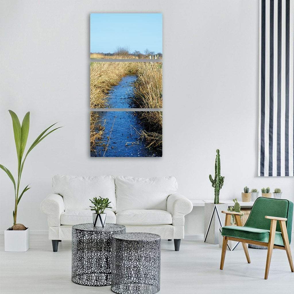 Field Mark Dig In Winter Landscape Vertical Canvas Wall Art-3 Vertical-Gallery Wrap-12" x 25"-Tiaracle
