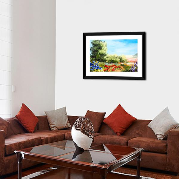 Field Of Flowers Abstract Canvas Wall Art-3 Horizontal-Gallery Wrap-25&quot; x 16&quot;-Tiaracle