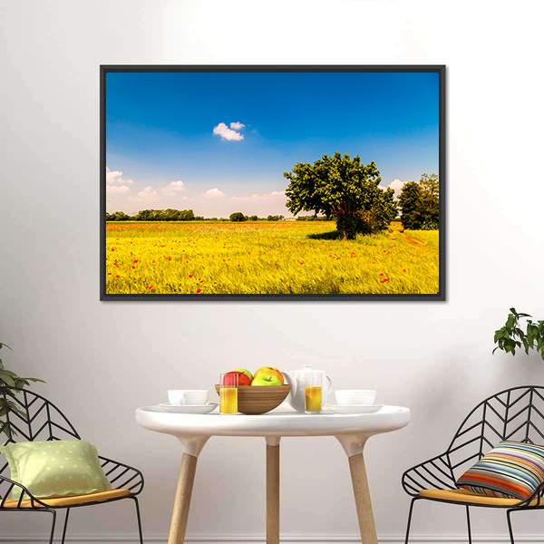 Fields In Friuli Venezia Giulia Canvas Wall Art-3 Horizontal-Gallery Wrap-25" x 16"-Tiaracle