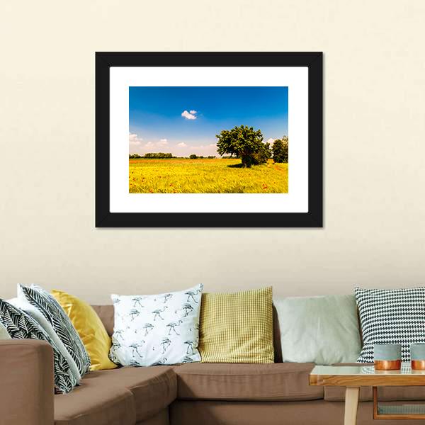 Fields In Friuli Venezia Giulia Canvas Wall Art-3 Horizontal-Gallery Wrap-25" x 16"-Tiaracle