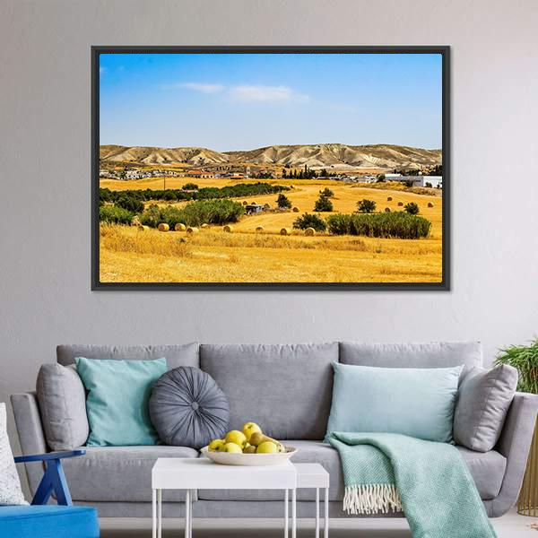 Fields Landscape Panoramic Canvas Wall Art-1 Piece-36" x 12"-Tiaracle