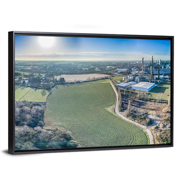 Fields Near GoodMills Canvas Wall Art-3 Horizontal-Gallery Wrap-25" x 16"-Tiaracle
