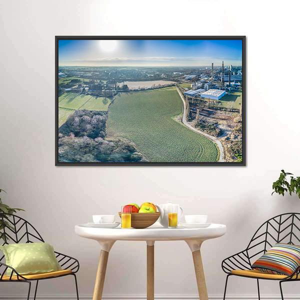 Fields Near GoodMills Canvas Wall Art-3 Horizontal-Gallery Wrap-25" x 16"-Tiaracle