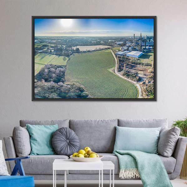 Fields Near GoodMills Canvas Wall Art-3 Horizontal-Gallery Wrap-25" x 16"-Tiaracle