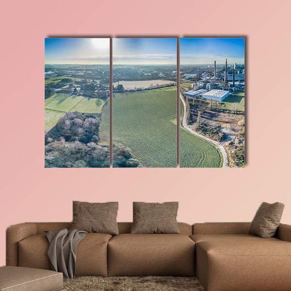 Fields Near GoodMills Canvas Wall Art-3 Horizontal-Gallery Wrap-25" x 16"-Tiaracle