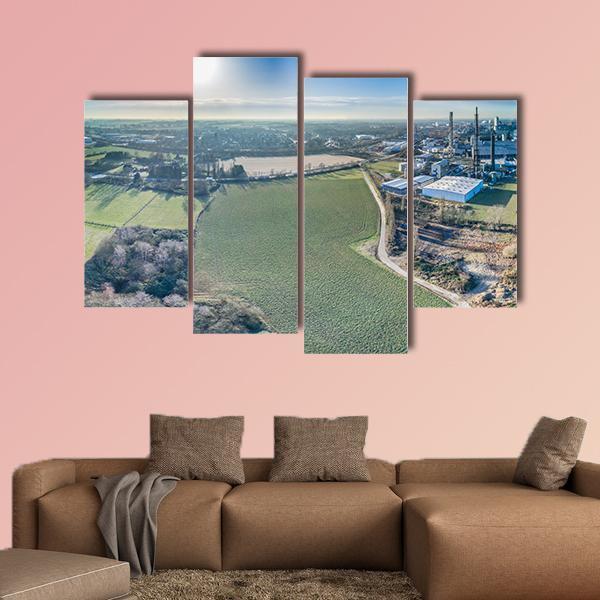 Fields Near GoodMills Canvas Wall Art-4 Pop-Gallery Wrap-50" x 32"-Tiaracle