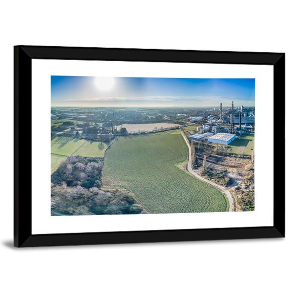 Fields Near GoodMills Canvas Wall Art-3 Horizontal-Gallery Wrap-25" x 16"-Tiaracle