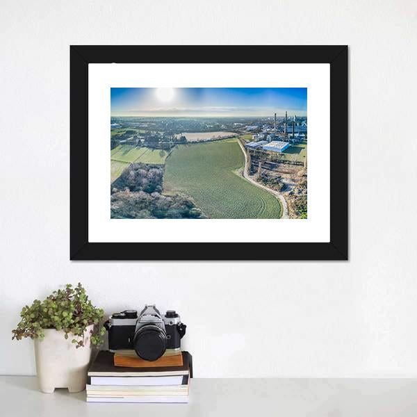 Fields Near GoodMills Canvas Wall Art-1 Piece-Framed Print-20" x 16"-Tiaracle