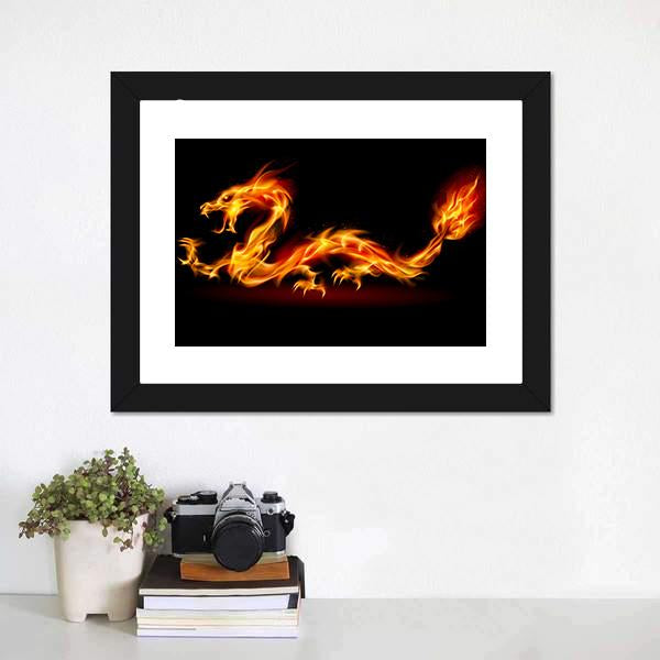 Fiery Dragon Canvas Wall Art-5 Horizontal-Gallery Wrap-22" x 12"-Tiaracle