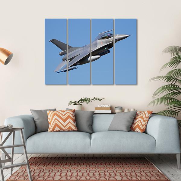 Fighter Jet Canvas Wall Art-4 Horizontal-Gallery Wrap-34" x 24"-Tiaracle