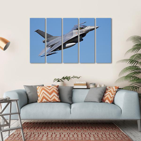 Fighter Jet Canvas Wall Art-5 Horizontal-Gallery Wrap-22" x 12"-Tiaracle