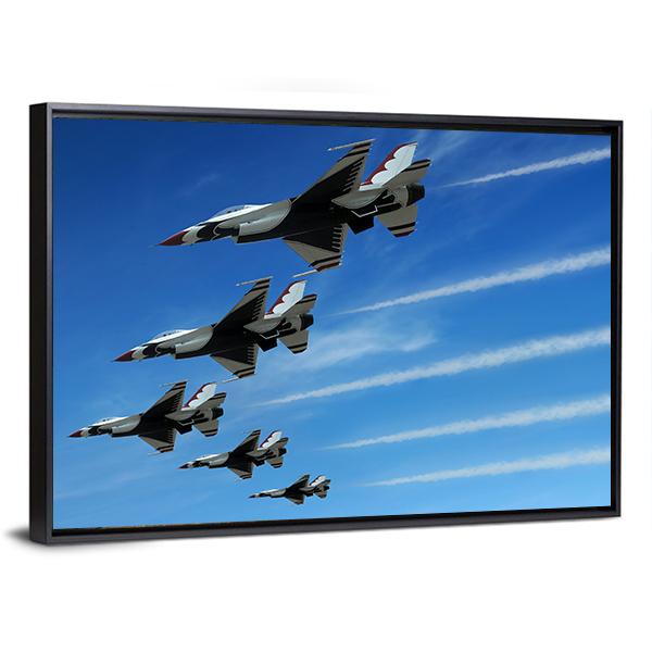 Fighter Jets Canvas Wall Art-3 Horizontal-Gallery Wrap-25" x 16"-Tiaracle