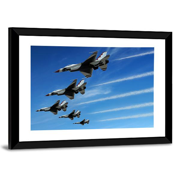 Fighter Jets Canvas Wall Art-3 Horizontal-Gallery Wrap-25" x 16"-Tiaracle