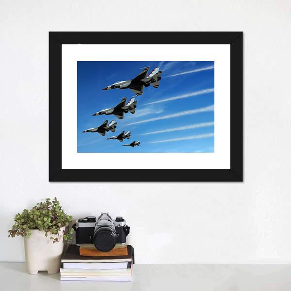 Fighter Jets Canvas Wall Art-3 Horizontal-Gallery Wrap-25" x 16"-Tiaracle