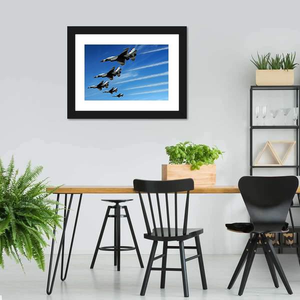 Fighter Jets Canvas Wall Art-3 Horizontal-Gallery Wrap-25" x 16"-Tiaracle