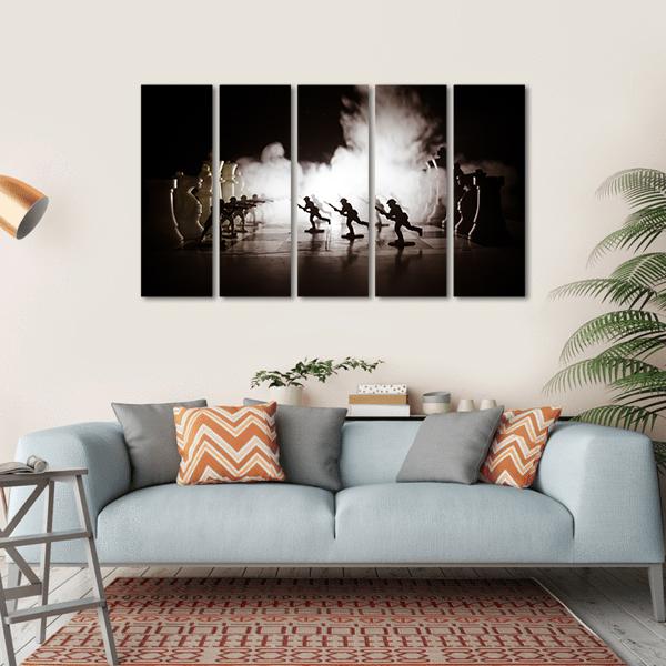 Fighting Scene Concept Canvas Wall Art-5 Horizontal-Gallery Wrap-22" x 12"-Tiaracle