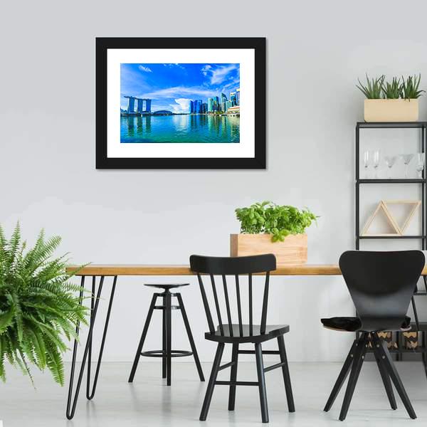 Financial District Buildings Singapore Canvas Wall Art-3 Horizontal-Gallery Wrap-25" x 16"-Tiaracle