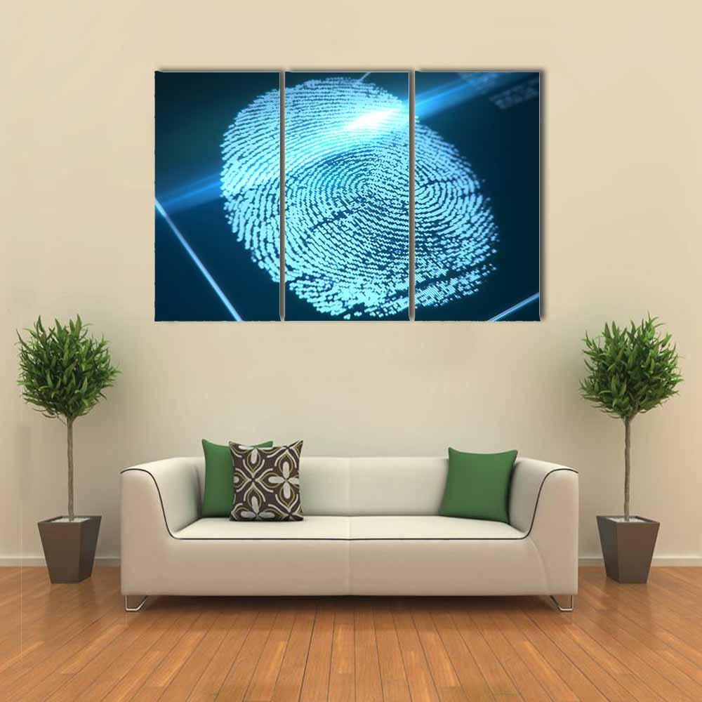 Fingerprint Identification Canvas Wall Art-4 Pop-Gallery Wrap-34" x 20"-Tiaracle