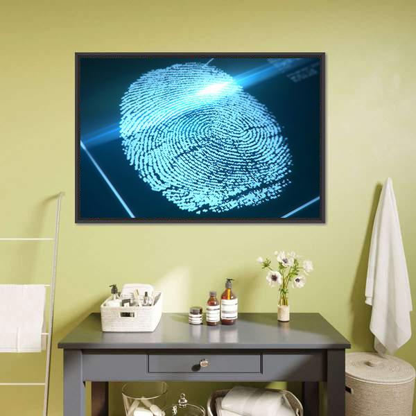 Fingerprint Identification Canvas Wall Art-1 Piece-Floating Frame-24" x 16"-Tiaracle
