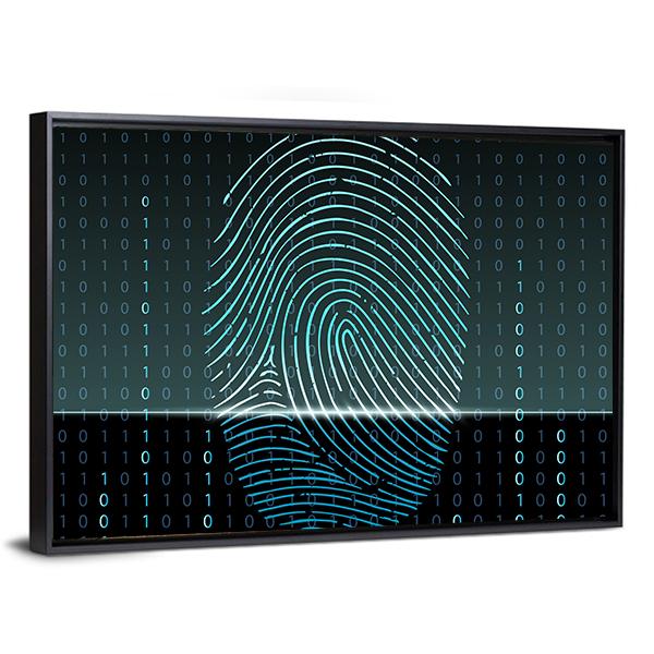 Fingerprint Scan Canvas Wall Art-3 Horizontal-Gallery Wrap-25" x 16"-Tiaracle