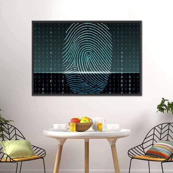 Fingerprint Scan Canvas Wall Art-3 Horizontal-Gallery Wrap-25" x 16"-Tiaracle