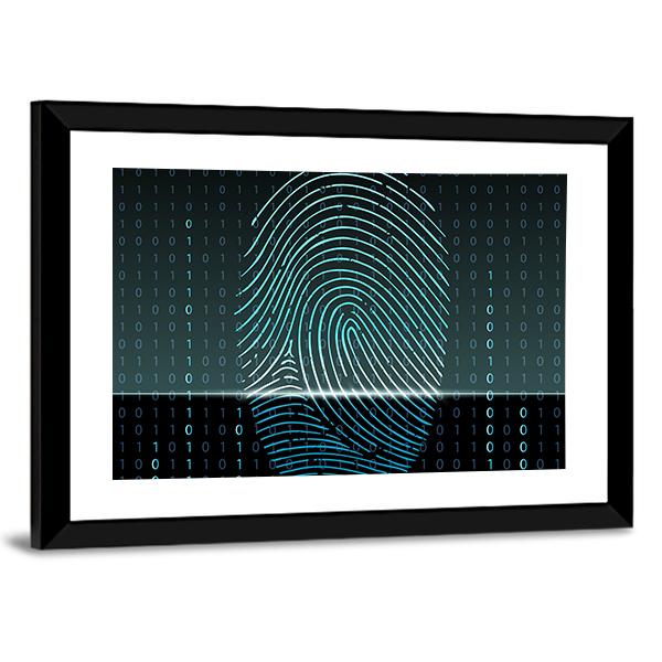 Fingerprint Scan Canvas Wall Art-3 Horizontal-Gallery Wrap-25" x 16"-Tiaracle