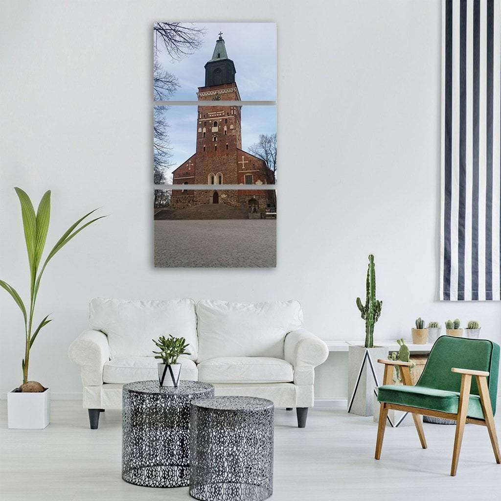 Finland Cathedral Vertical Canvas Wall Art-3 Vertical-Gallery Wrap-12" x 25"-Tiaracle