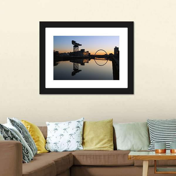 Finneston Crane &amp; Clyde Arc Canvas Wall Art-5 Horizontal-Gallery Wrap-22" x 12"-Tiaracle