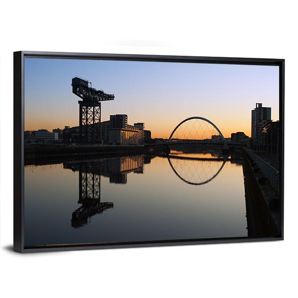 Finneston Crane &amp; Clyde Arc Canvas Wall Art-5 Horizontal-Gallery Wrap-22" x 12"-Tiaracle