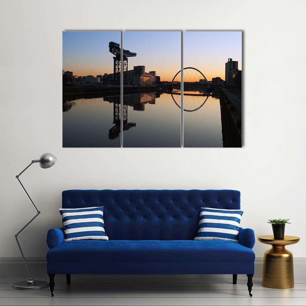 Finneston Crane &amp; Clyde Arc Canvas Wall Art-3 Horizontal-Gallery Wrap-37" x 24"-Tiaracle
